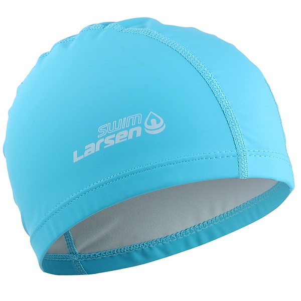 Шапочка плавательная Larsen Swim PU106 бирюзовый 