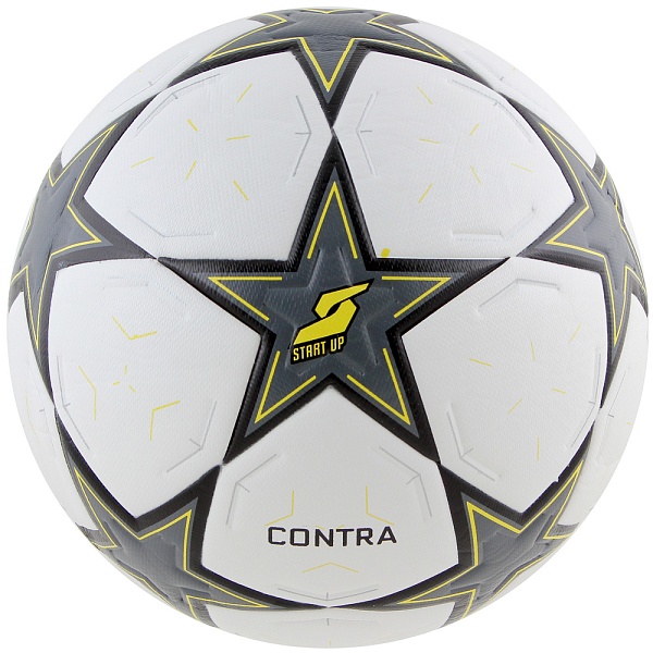 Мяч футбольный Start Up Contra white/black, р5, пу 