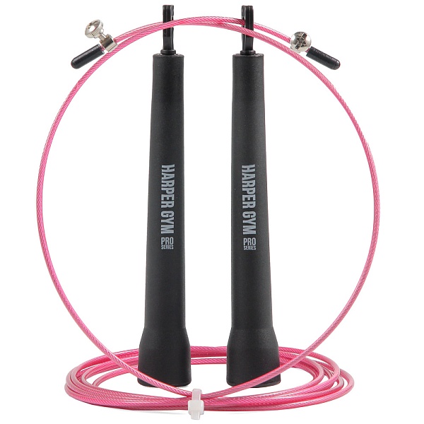 Скакалка скоростная для кроссфита Harper Gym Pro Series NT947A, ручки пластик (15см), 270 см 
