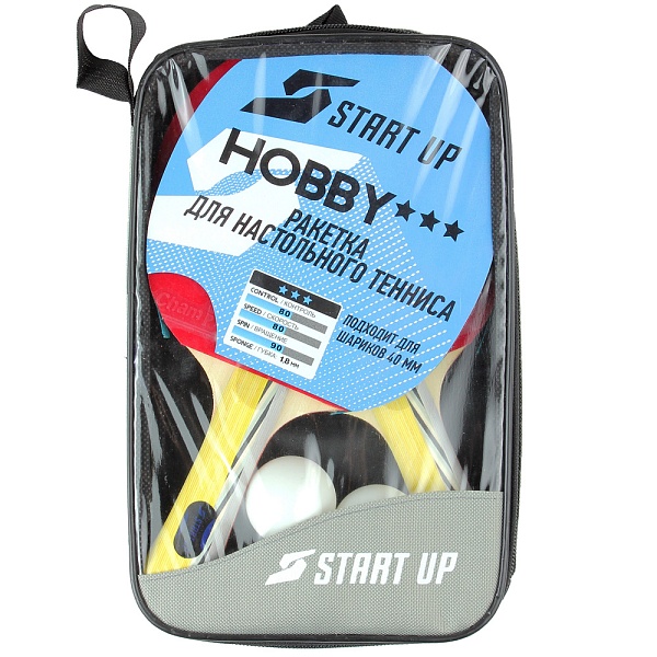набор для н/т (2 ракетки, 3 шар.) START UP BB01/3 star (8022) 