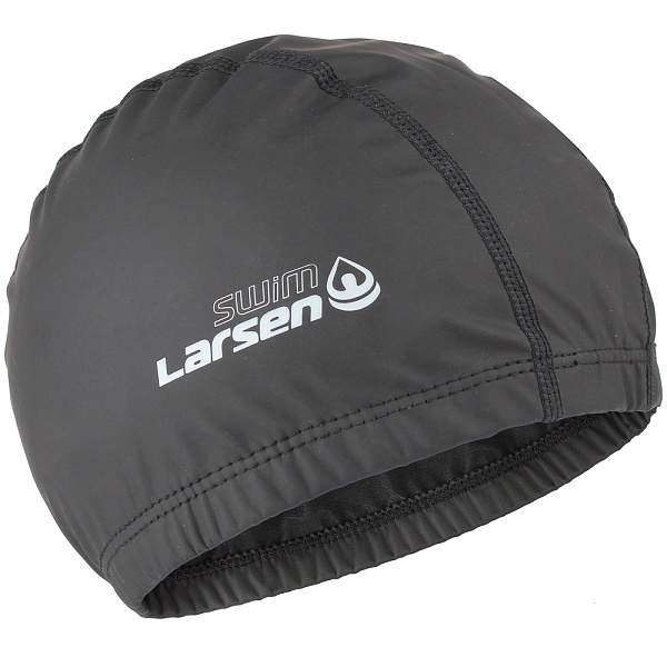 Шапочка плавательная Larsen Swim PU102 черная 