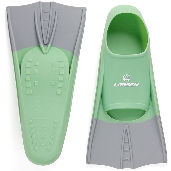 6975 NEW Ласты укороченные силиконовые Larsen Mint/Graphite 